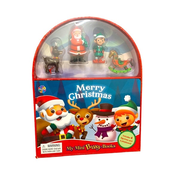 Merry Christmas My Mini Busy Book New Book with 4 Action Figures and Play Board - Picture 1 of 6
